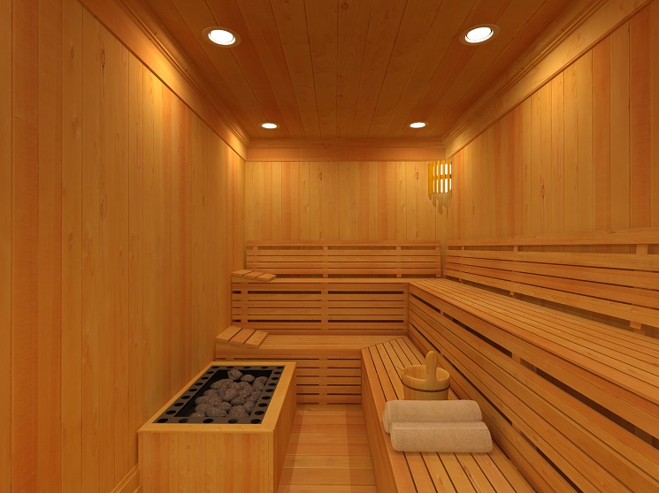 Air solar collector for the sauna