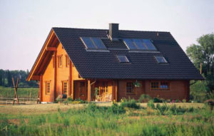 Air solar collector for country house