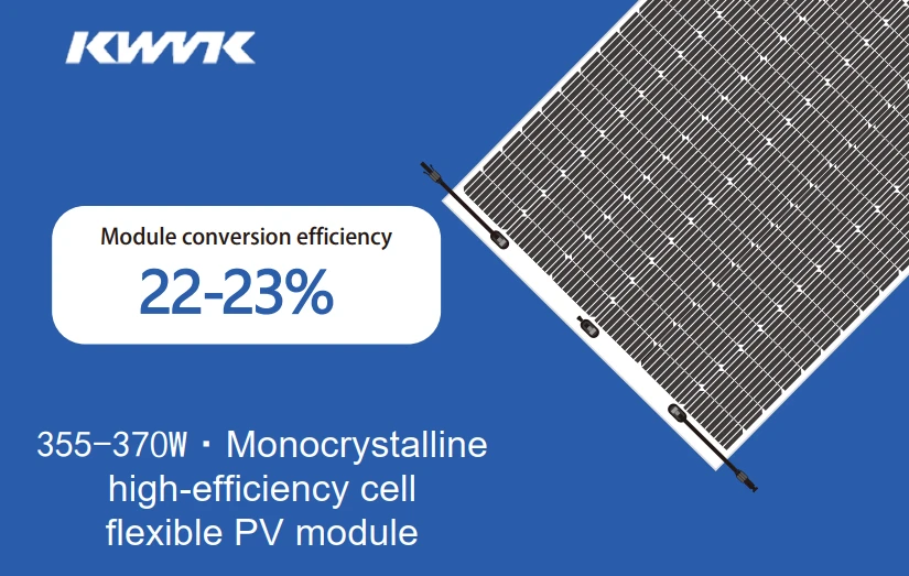 Monocrystalline high-efficiency cell flexible PV module 355-370W