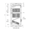 Technical drawing of mechanical device component.