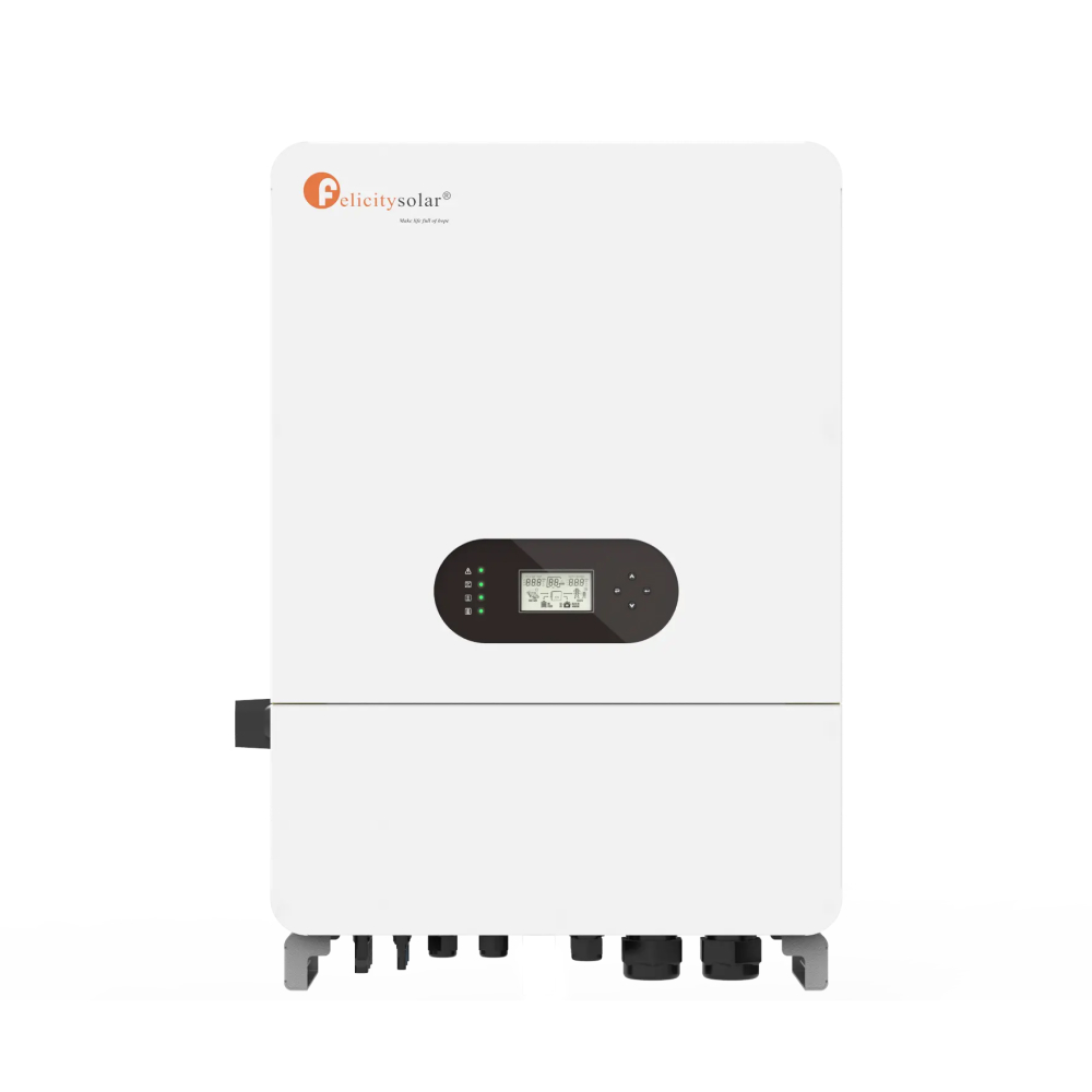 Felicity Solar inverter with digital display on white background - hybrid solar inverter ivgm lt series