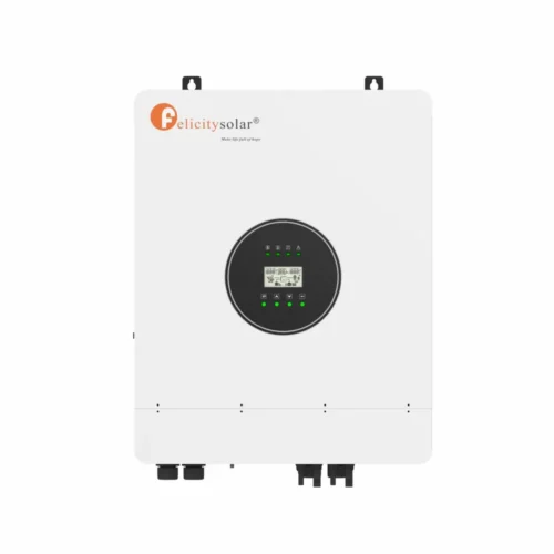 Felicity Solar brand inverter with digital display front view.