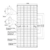 Technical drawing of solar panel jam72d30 555 580 lb 1500v