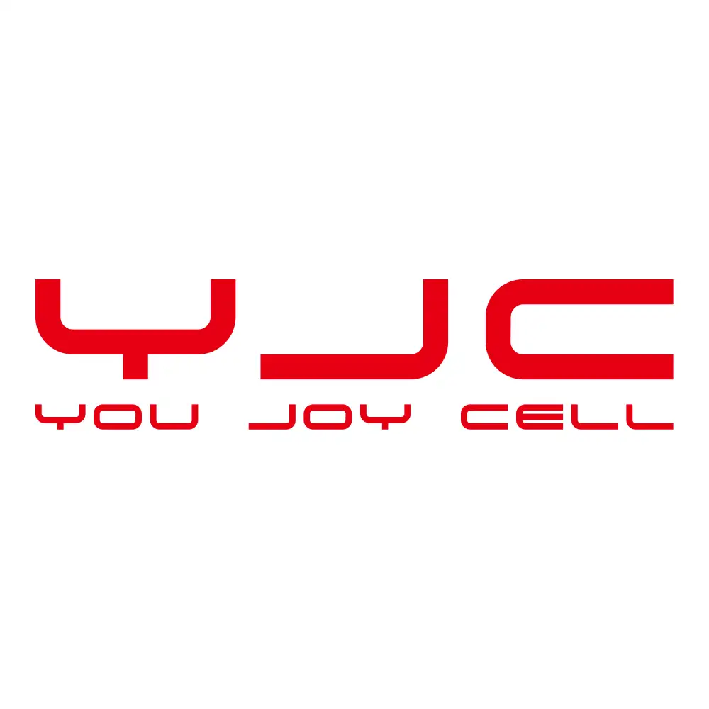 YJC logo in red featuring You Joy Cell