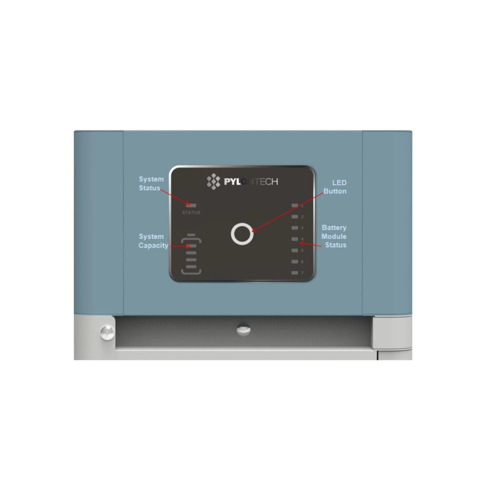 Blue battery management system interface display.