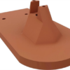 Akusolar "Beaver Tail" Tile with Bracket, Brick RAL 8023
