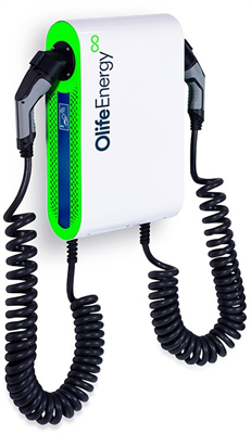 Zarađna stanica OlifeEnergy DoubleBox CLOUD, 2 uvijena kabla, 2×22 kW