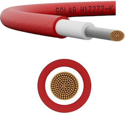Sončni kabel 6 mm², 1 m, rdeč