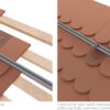 Akusolar "Beaver Tail" Tile with Bracket, Dark Brown RAL 8014
