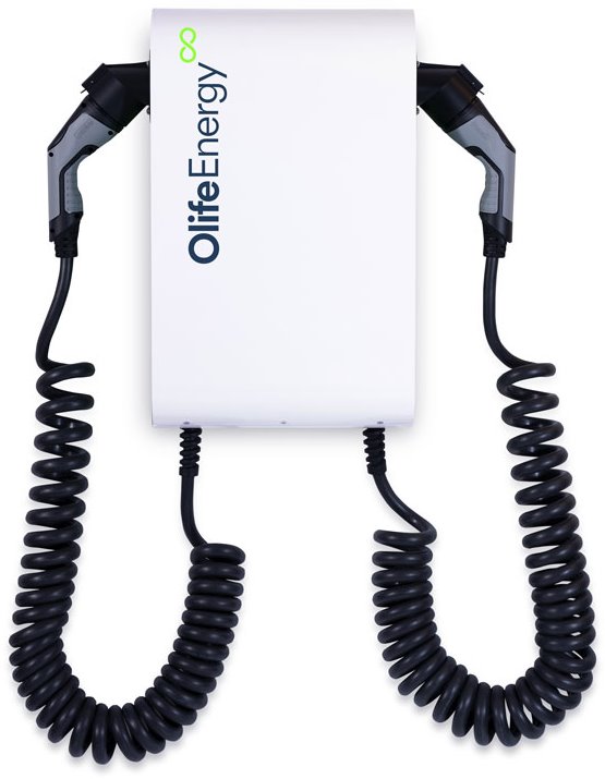 img Zarađna stanica OlifeEnergy DoubleBox PLUS, 2 uvijena kabla, 2×22 kW