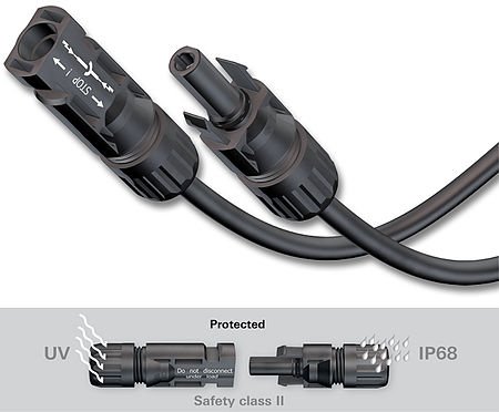 img MC4-коннектор Weidmuller PV-Stick 4-6 мм², push-in, отрицательный, папа