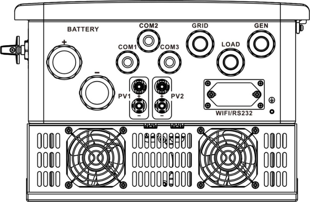 Гибридный инвертор DEYE SUN-8K-SG05LP3-EU-SM2 8 кВт, 3-фазный, LV, 5-е поколение