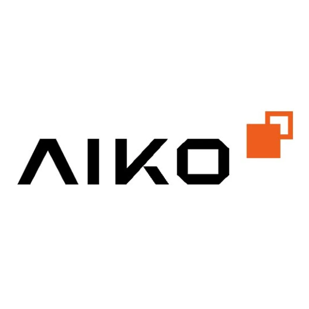 Логотип AIKO с оранжевым квадратным символом