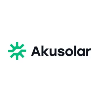 Логотип Akusolar с зелёным символом