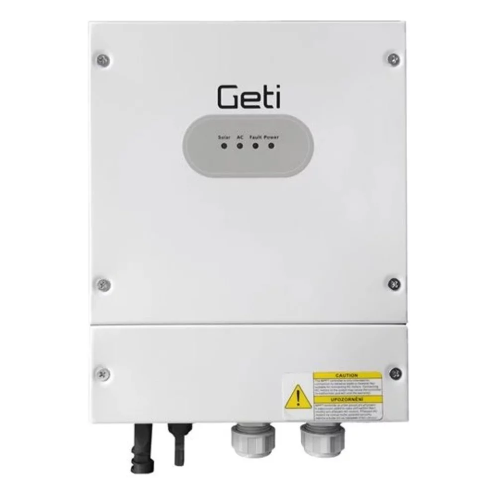Белый солнечный инвертор Geti с индикаторами