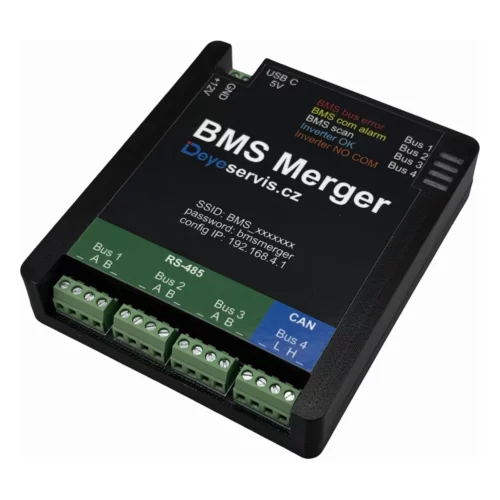 Объединитель bms conexpro bms merger: 3 × rs485 на can, до 48 аккумуляторов Устройство BMS Merger с портами RS-485 и CAN