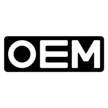 Чёрный логотип OEM с белыми буквами