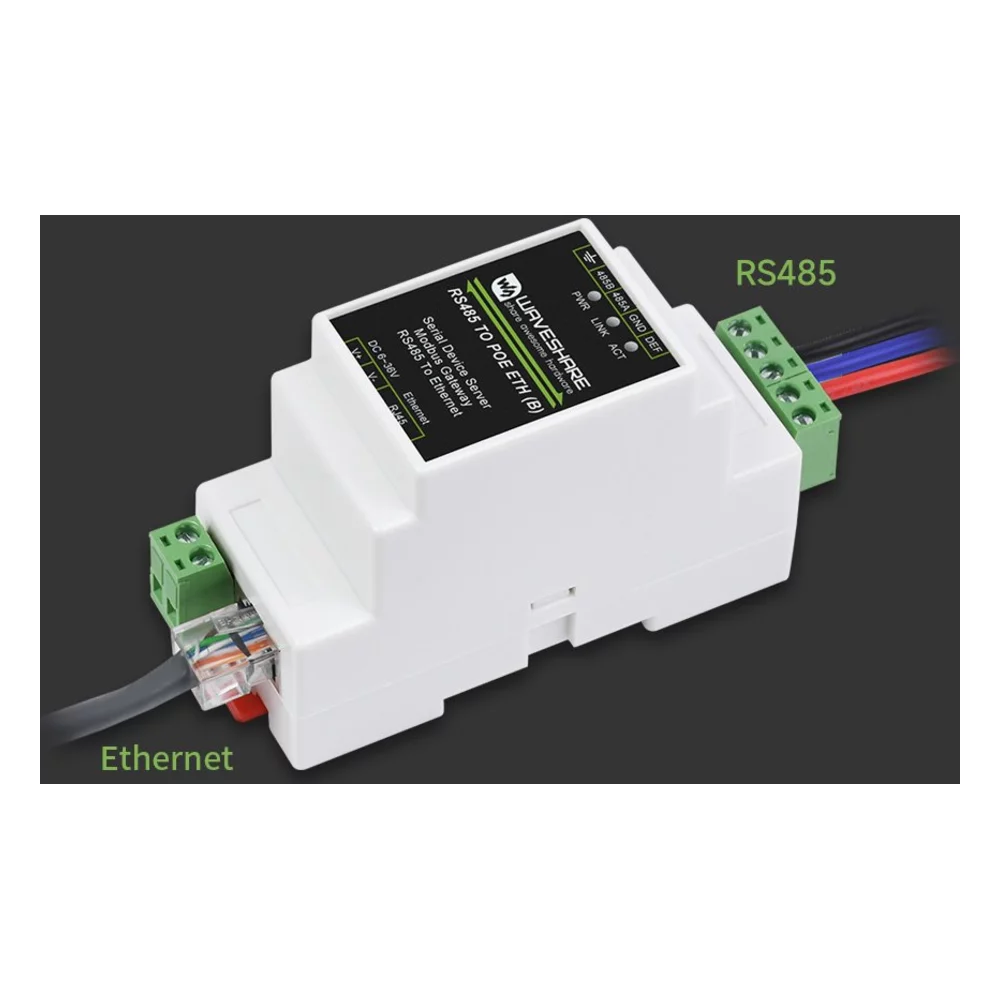 Преобразователь Ethernet в RS485 на DIN-рейку