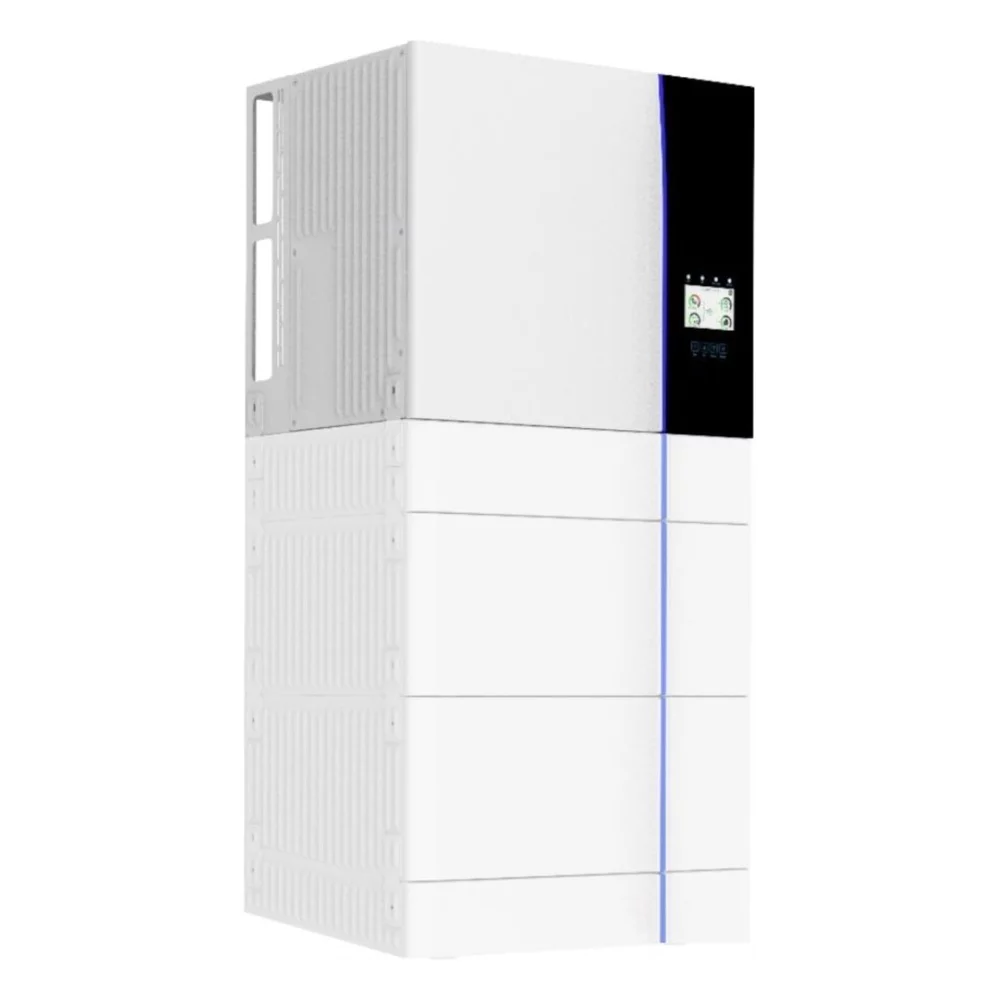 Солнечная электростанция deye 10 кВт, hv, all in one: инвертор, аккумуляторы и 20 панелей Белый модульный источник бесперебойного питания с дисплеем