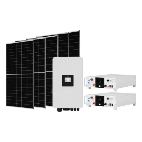 Солнечная электростанция deye 10 кВт, lv: инвертор, аккумуляторы и 20 панелей Комплект солнечных панелей, инвертора и аккумуляторных модулей